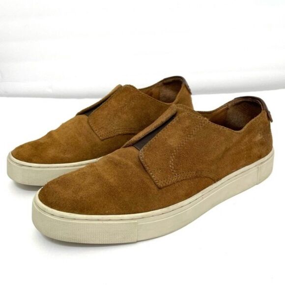 Men’s Frye Gabe Gorge Oxford Slip On Suede Sneakers in Copper main image 11